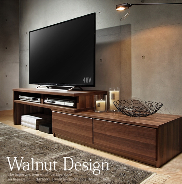 キャスター付☆リビング・テレビボード☆スライド式☆105～☆BR