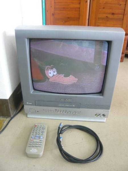 動作確認済/シャープ14インチテレビデオVT-14GH10リモコン付き