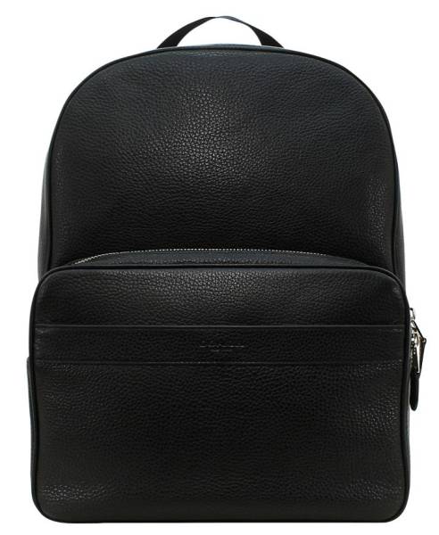 ◆コーチメンズ約62%OFF!/ A4可 ペブルレザーバックパック リュック F72082 黒 通勤 通学に 多入 ビジネスバッグ