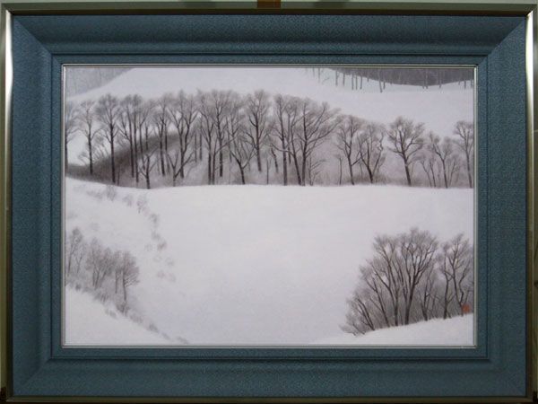 国民的画家　東山魁夷　「冬の旅」　限定岩絵具方式工芸画　