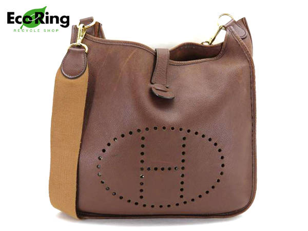 1円 エルメス エブリン ショルダーバッグ ブラウン BP019