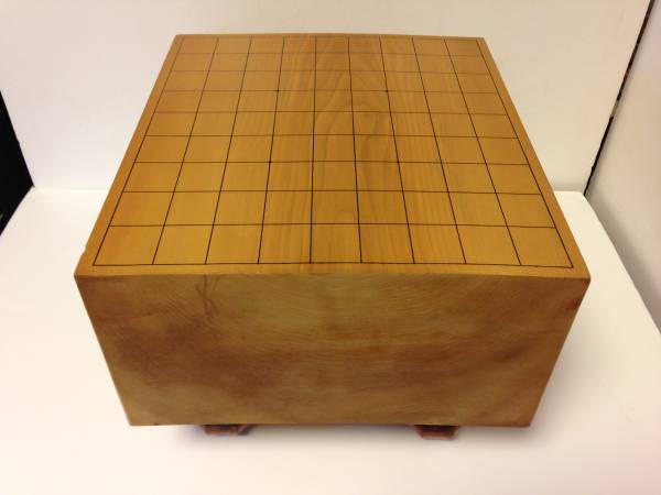 将棋盤 板目木裏 足付 27cm　盤厚み約17cm