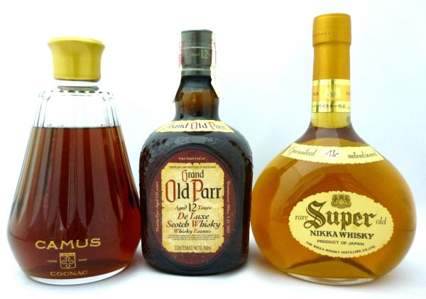 CAMUS カラフェ バカラ Grand Old Parr NIKKA 3本 2CKD-154Q 飲料 未開