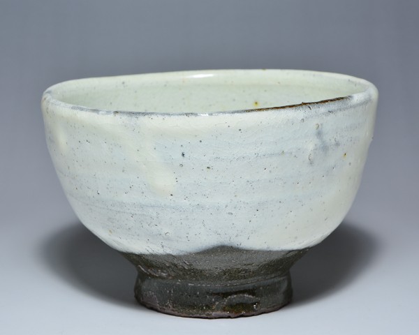 金重素山花明山窯粉引茶碗大本教出口王仁直日（陶陽藤原国宝）