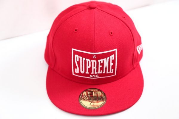 本物 10SS Supreme NEW ERA everlast RED 7 5/8 CAP 希少/CP2