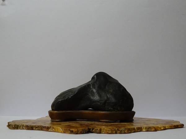 特大 神居古潭石 神居古潭 鑑賞石 真黒石 黒石 水石 自然形状