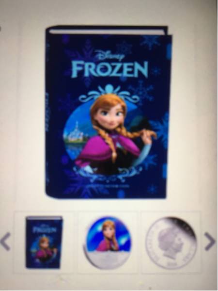 限定品　2020年 ニウエ アナと雪の女王 1oz カラー銀貨 ジルコニア 2016年 ニウエ 1oz銀貨 ディズニー アナ雪 アナ 新品 レア ② アナと雪