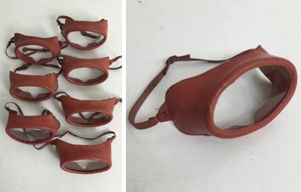 希少！ 戦前 日本軍 海軍 水中眼鏡 7個 錨マーク 珍品 古道具