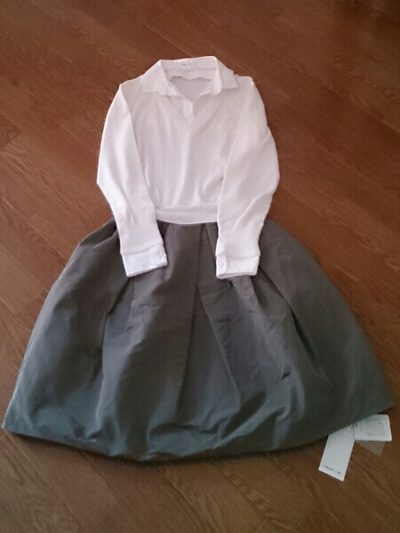 フレイアイディー シャツカラーメモリーコンビワンピース snidel