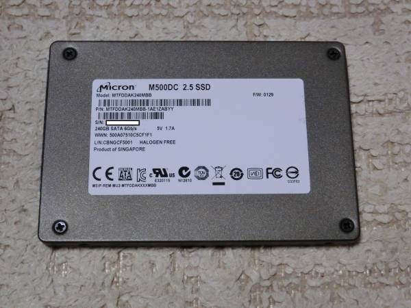 Micron M500DC 2.5，SSD 240GB，使用時間42H