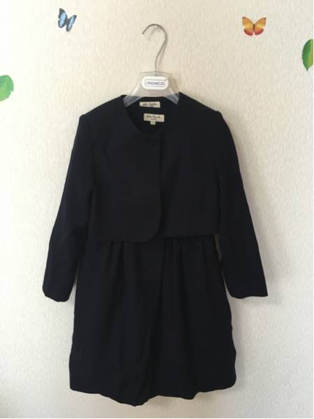 お受験ワンピース☆120cm☆紺色☆ミルフィーユ☆合格服☆used 【公式通販】
