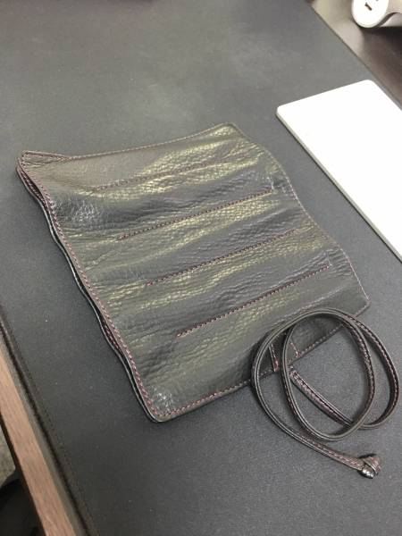 ナガサワオリジナル キップレザーペンケース 5本挿し