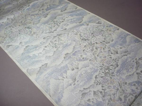 ★正絹 和服／本場 大島紬 白大島 着尺 反物／茶会茶席 未仕立て