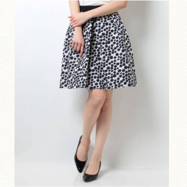 アナイ☆ヘンケイドットタックスカート☆ANAYI☆サイズ38