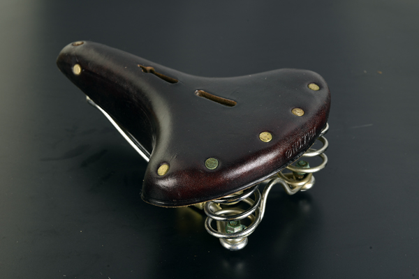 昭和レトロ 野沢自転車 NOZAWA N.Y.CYCLE製 革 レザー サドル