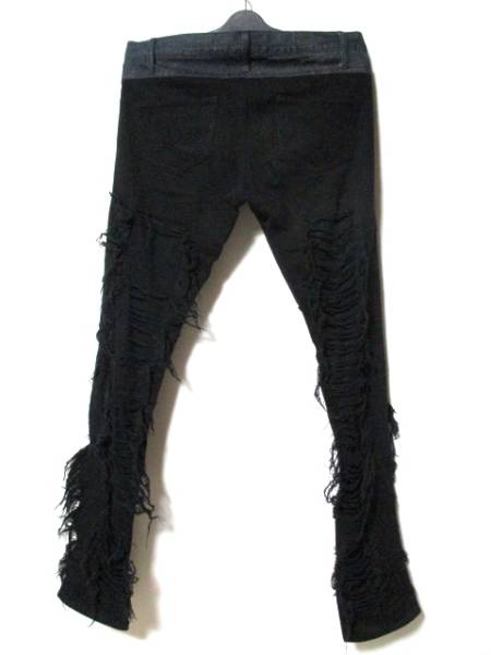 クリスチャンダダ★ダメージ加工スキニーパンツ クラスト M 切替