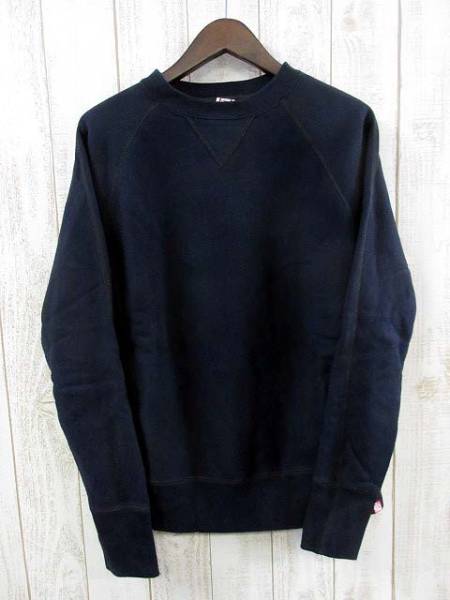 エスダブル S/DOUBLE スウェット トレーナー クルーネック 紺 M