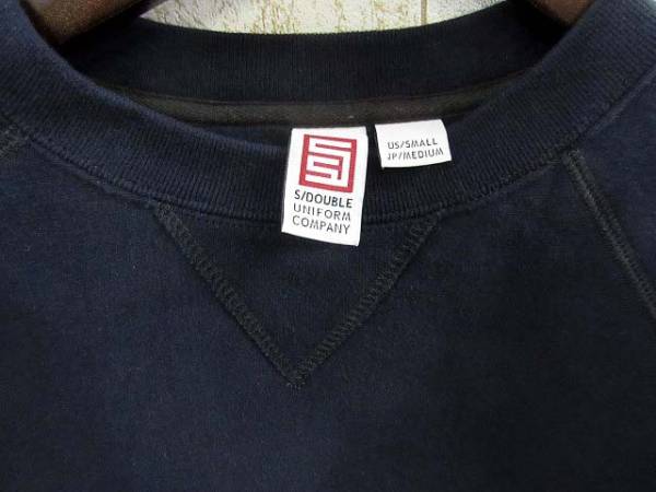 エスダブル S/DOUBLE スウェット トレーナー クルーネック 紺 M