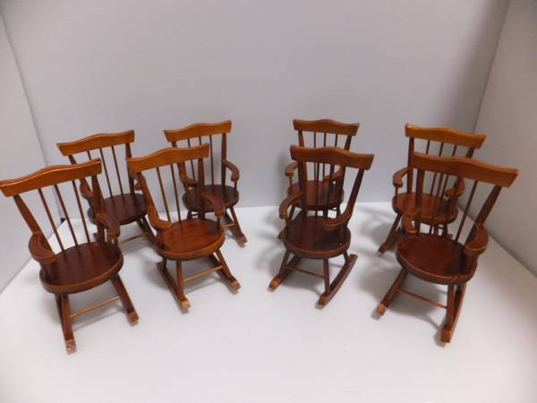 ミニチュア ロッキングチェア アンティーク 8脚 未使用 まとめて