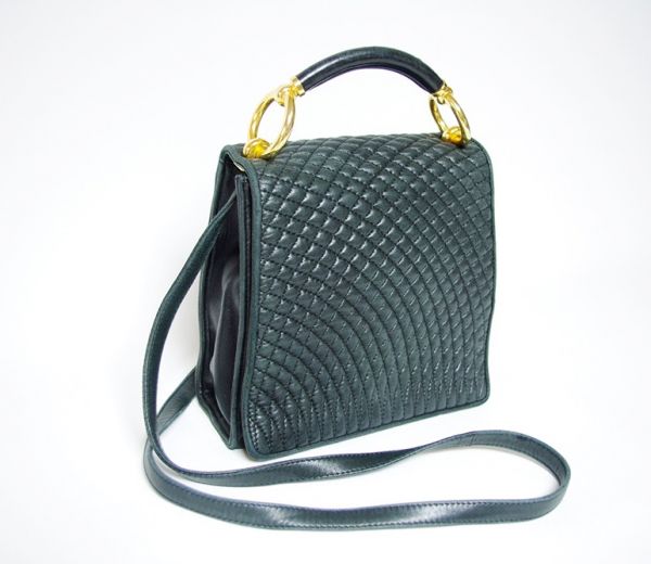 *BALLY 2way ショルダー&ハンドバッグ 黒X金 レディース 革