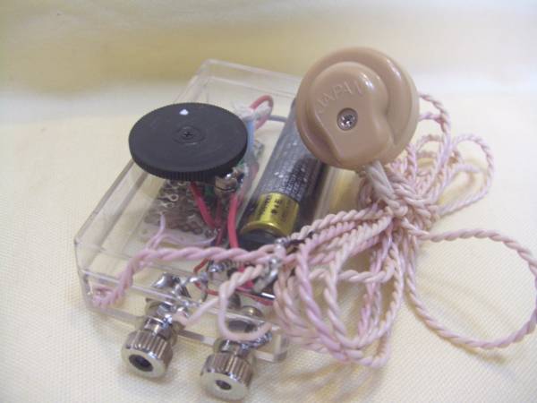 古調　鉱石ラジオ　零式　鉱石受信機　ツマミ中