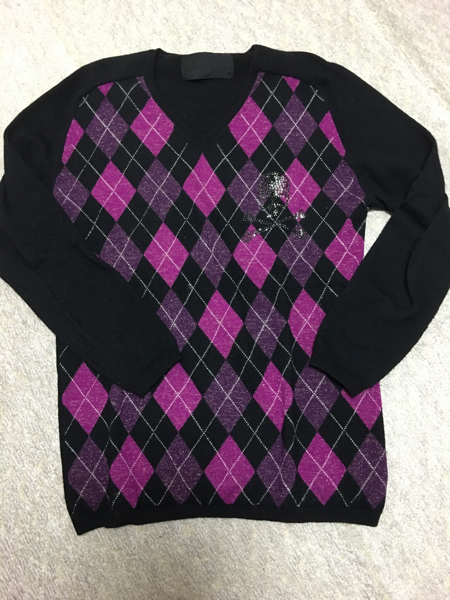 ロエン★アーガイルスカルニット★★46★roenスワロ