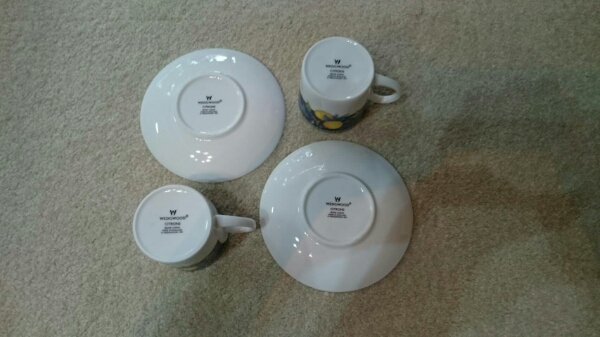 廃盤　ウェッジウッド　ペアティーカップ　CITRONS