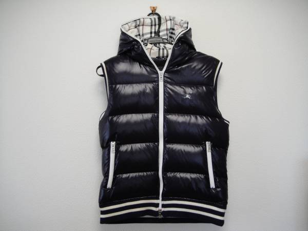 ダウンベスト 紫 BURBERRY BLACK L バーバリーブラックレーベル