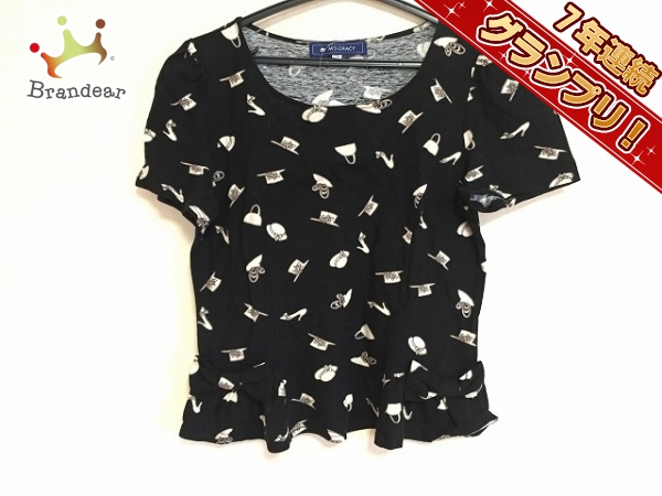 エムズグレイシー 半袖カットソー 38 レディース 黒×ベージュ