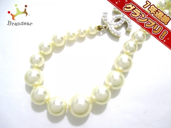 シャネル ネックレス 美品 フェイクパール×金属素材 ココマーク