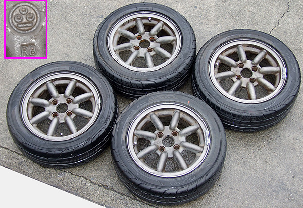 RSワタナベ8スポーク RBF 14×6.0J+40 PCD100 185/55R14 ワタナベ 希少