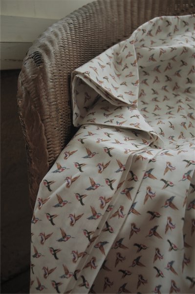 114x300cm ハチドリたちの生地　検usaコットンヴィンテージ