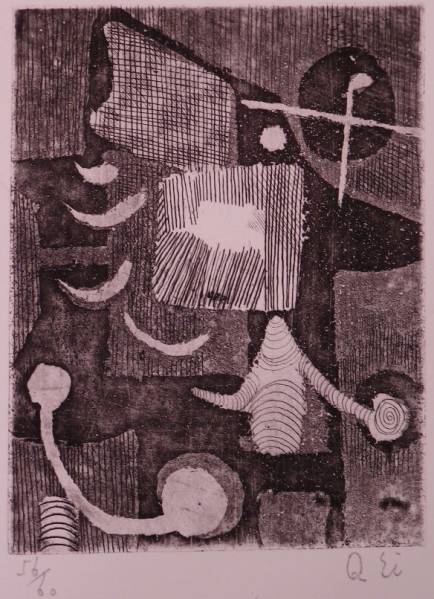 山下清澄銅版画「立像〈見知らぬ女〉14」 ◎EA版 ◎サイン
