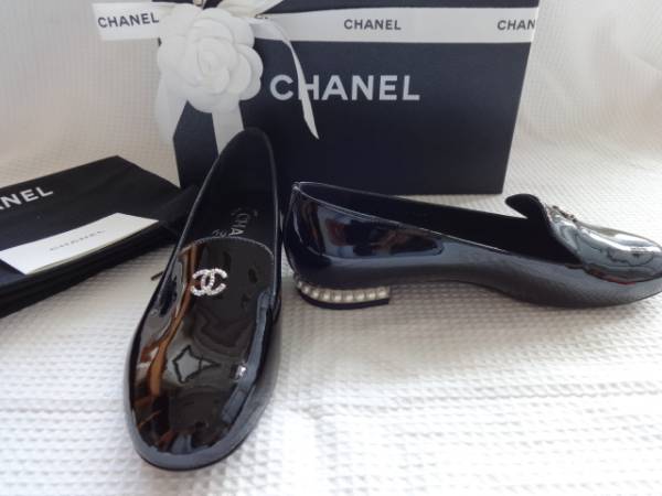 2016シャネルCHANEL★新品★オペラ シューズ36.5パール黒バレエ