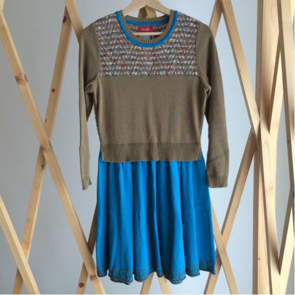 新品 coohem 切り替え ワンピース ツイード