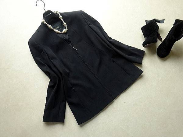 ESCADAエスカーダ◆高級♪ウールノーカラージャケット　38