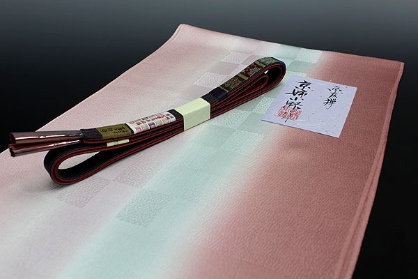 【京都きもの.com 】 龍村帯〆＆本加工友禅帯揚げ　２点 TS-2