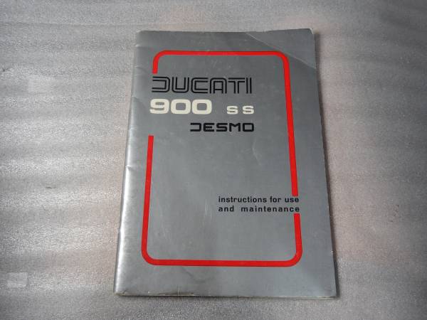 DUCATI 900SS オーナーズマニュアル　ドカティ　村山モータース 900SS DUCATI Ducati 村山モータース ドカティ Club ☆DUCATI 900SS