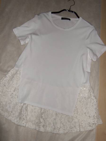BARNEYS NEWYORK】コットン100 七分袖ブラウス ホワイト S YOKO CHAN