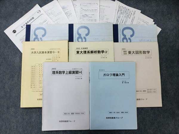 SEG 東大図形数学 東大解析数学(理系) G 受験数学 H テスト演習 SEG 東大