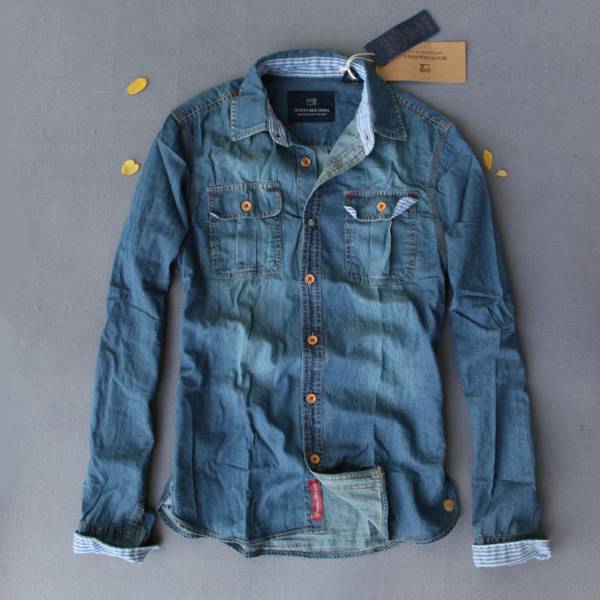 スタイリスト 私物 出展 絶版 スコッチ&ソーダ scotch&soda デニム 長袖 シャツ サイズ S EUR MB 送料 &amp; Soda Scotch スコッチアンドソーダ CORONET sodaの通販