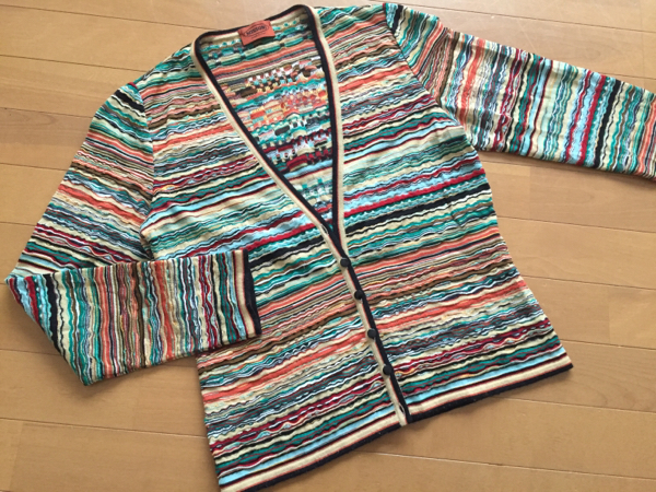MISSONI●ミッソーニ　マルチ デザインカーディガン　イタリア製