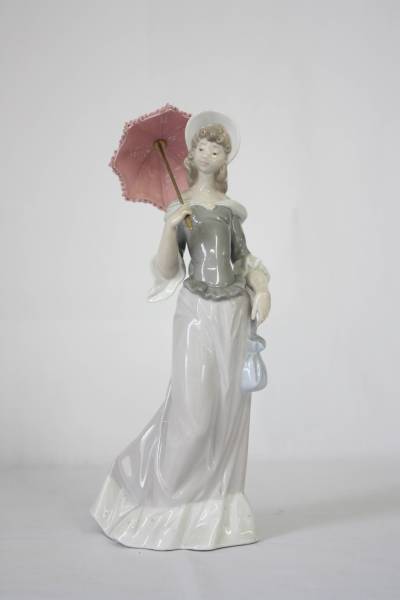 リヤドロ　パラソルの娘 リヤドロ パラソル 中古 A927-4⁄LLADRO⁄リヤドロ⁄パラソルの娘