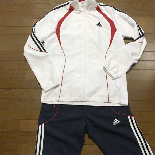 no.24美品アディダス クロス生地 上下 M