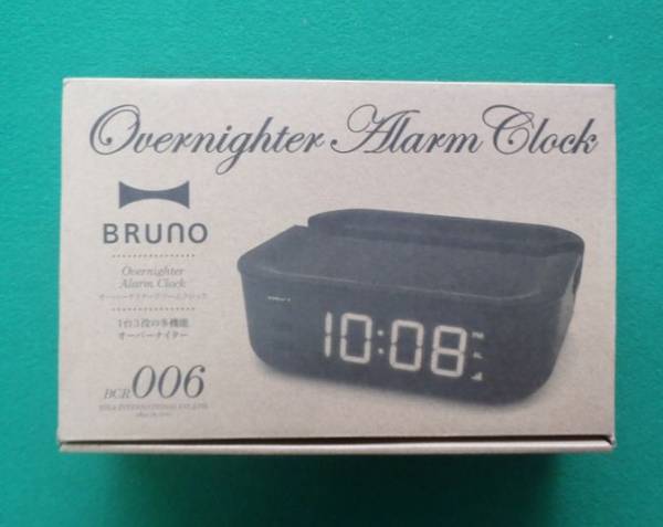 新品■BRUNO オーバーナイターアラームクロック■BCR006 BW