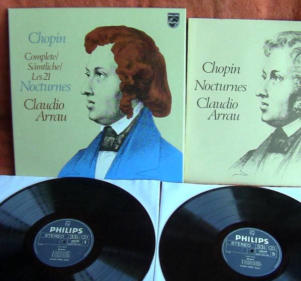 アラウ ショパン/ノクターン全集 PHILIPS 6747485 2LP 蘭