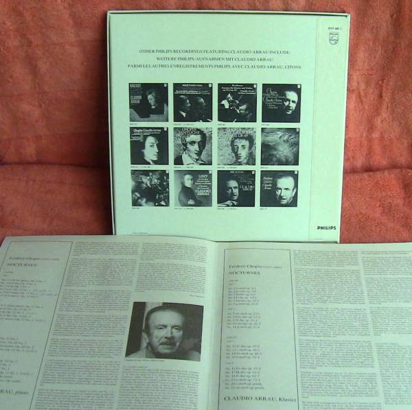 アラウ ショパン/ノクターン全集 PHILIPS 6747485 2LP 蘭