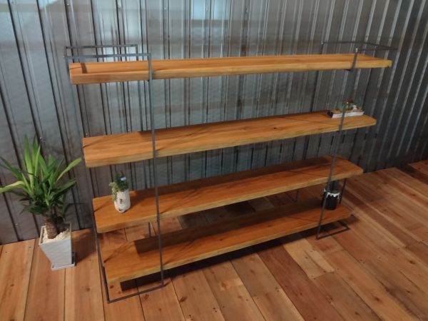 大型 アイアンシェルフ 鉄脚 飾り棚 アンティーク カフェ 雑貨 住まい