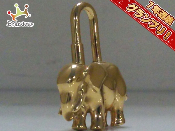 エルメス 小物 美品 カデナ ゴールド 象 金属素材 HERMES