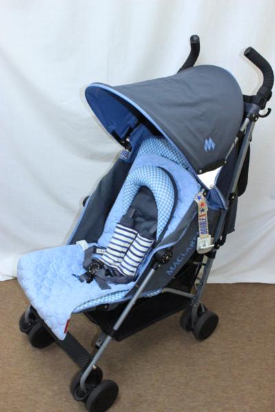 MACLAREN ベビーカー クエストデニム ブルー 美品 オマケ付き